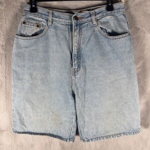 Falls Creek Vintage High Waisted Light Wash Denim Shorts Womens Size 10‎ Cotton